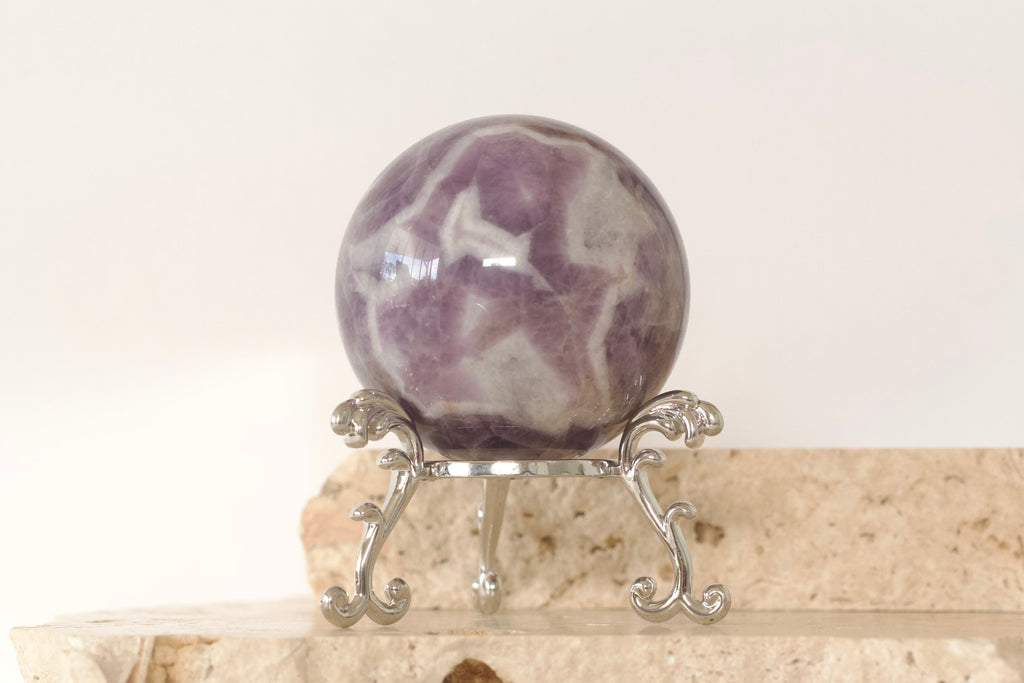 Chevron Amethyst Sphere 6.2cm