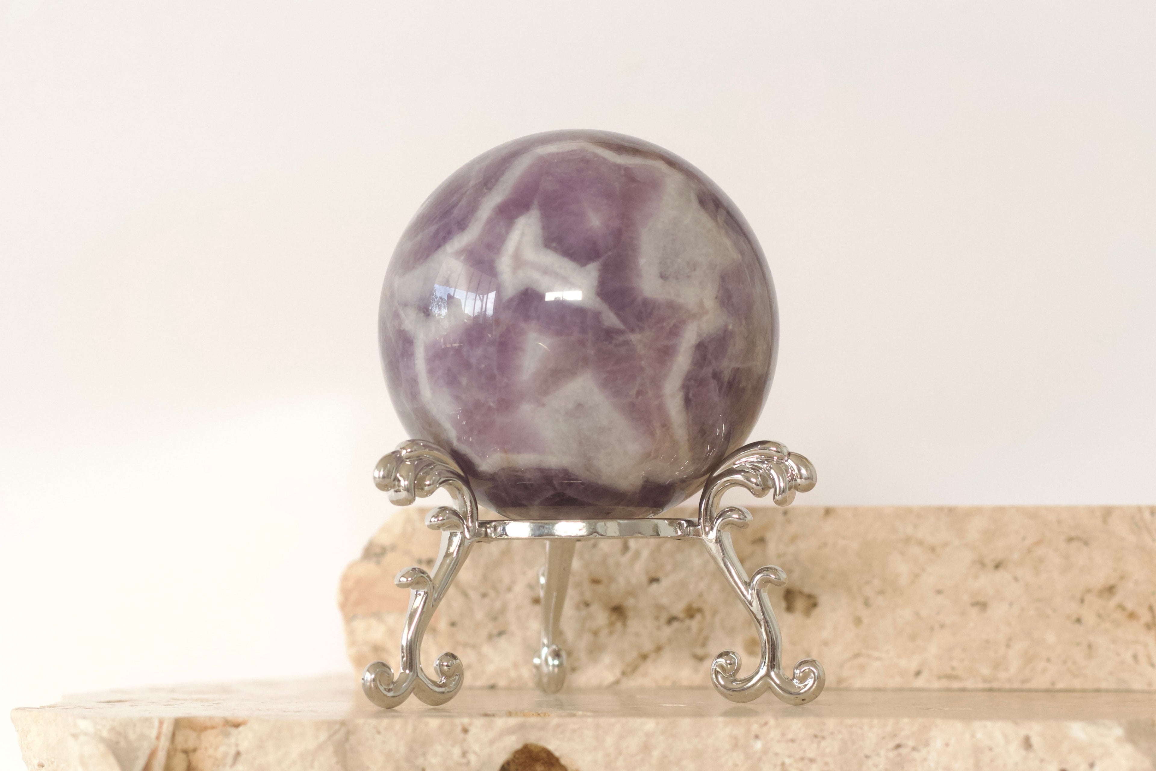 Chevron Amethyst Sphere 6.2cm