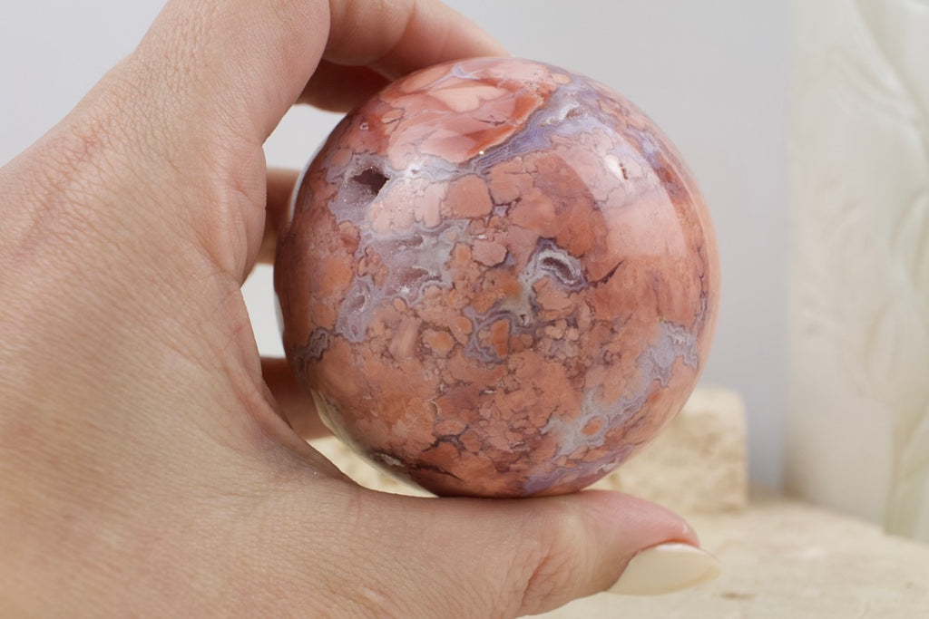 Pink Agate Sphere 6.3cm