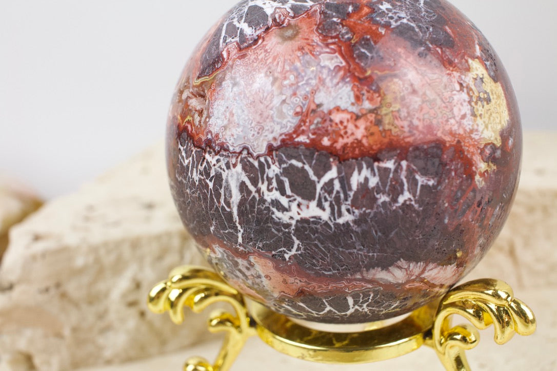 Mexican Lace Agate Sphere 6.2cm