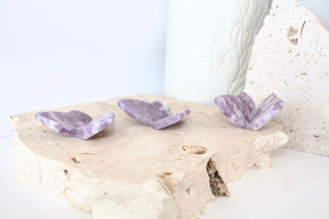 Lepidolite 3D Butterfly 5cm