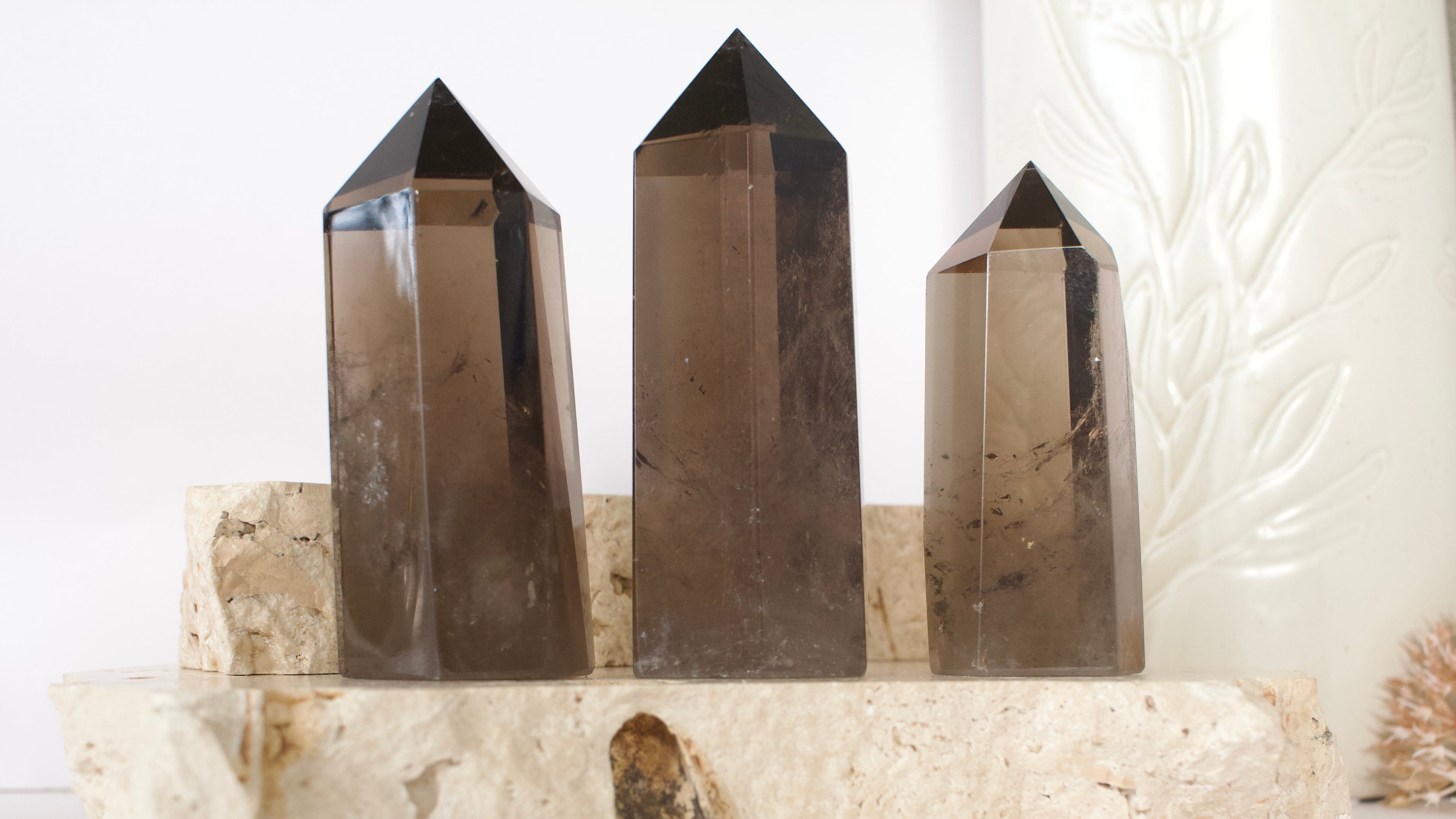 Smokey Quartz Towers 8-9cm tall