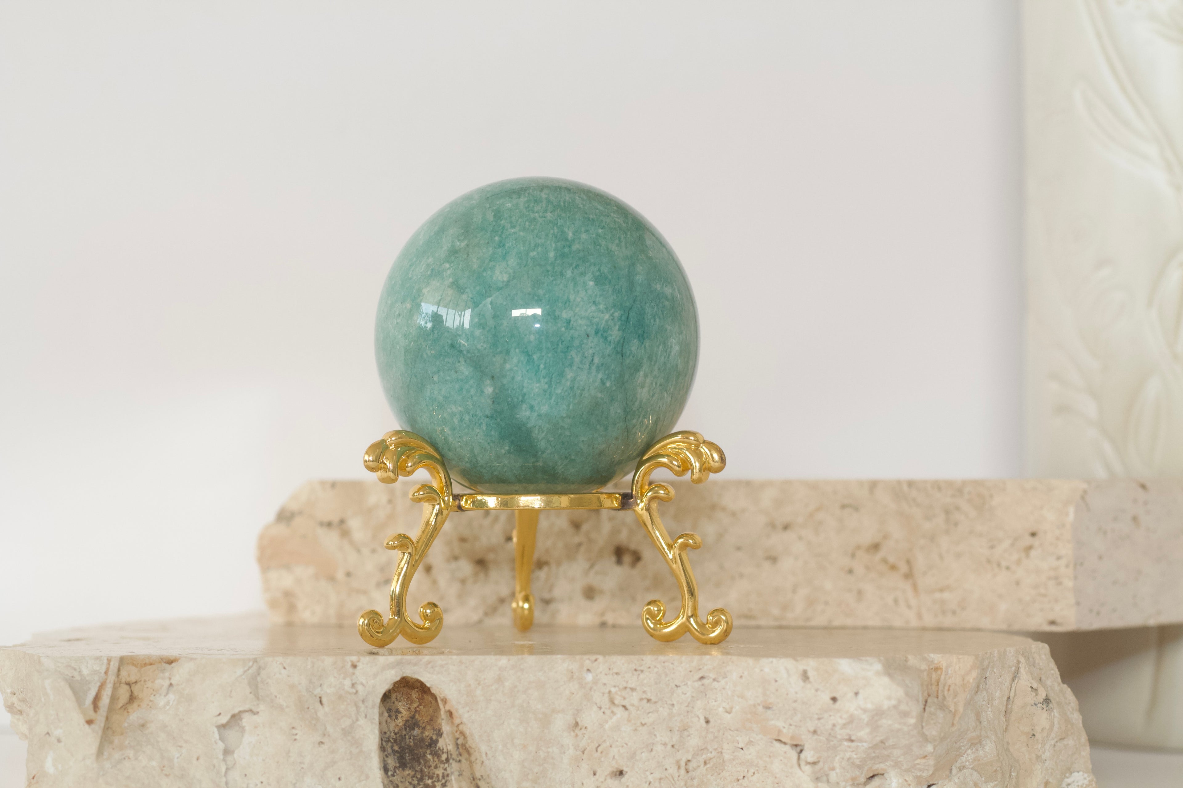 Amazonite Spheres 6.2cm & 7.4cm