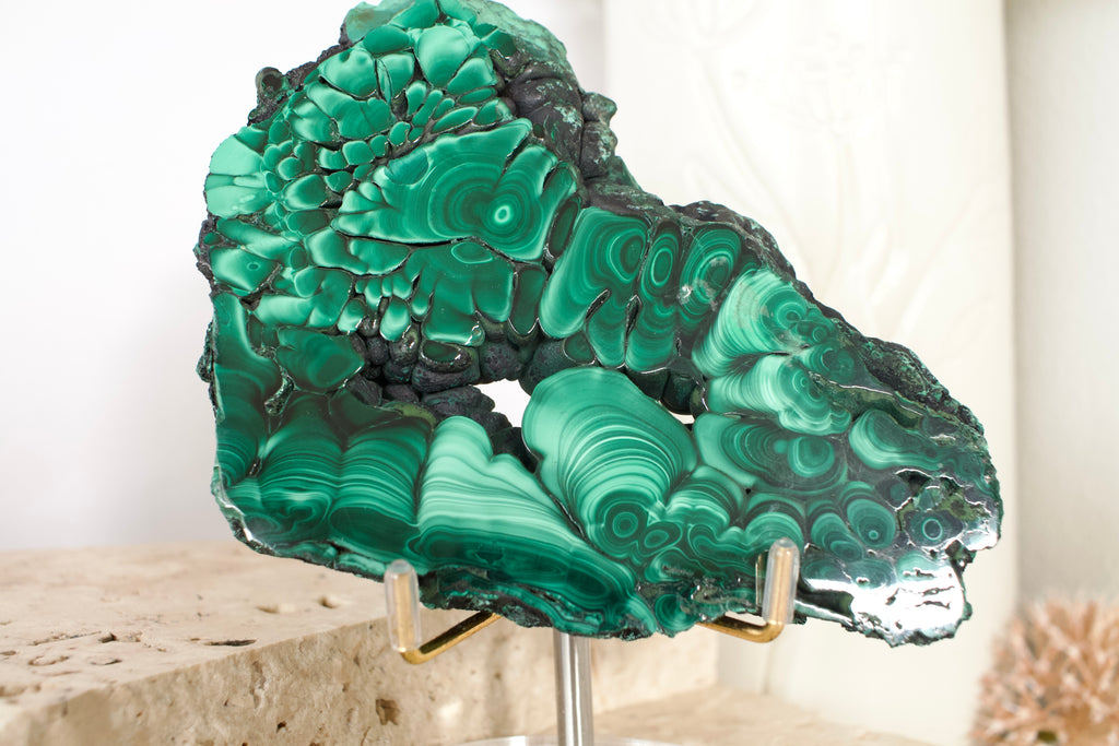 Malachite Polished Slice 12.8cm