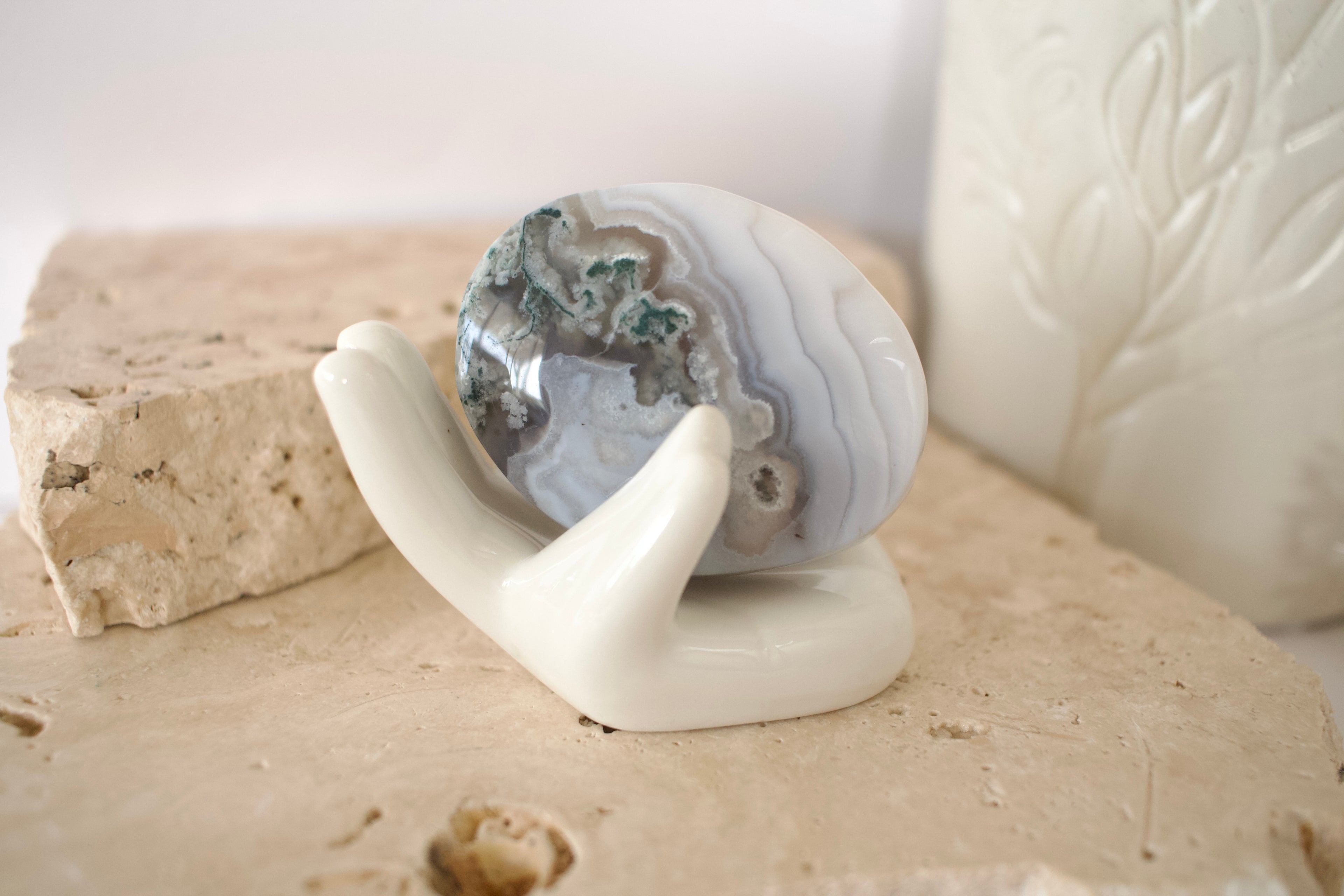 Ceramic Hand Stand for Spheres, Palms and Hearts