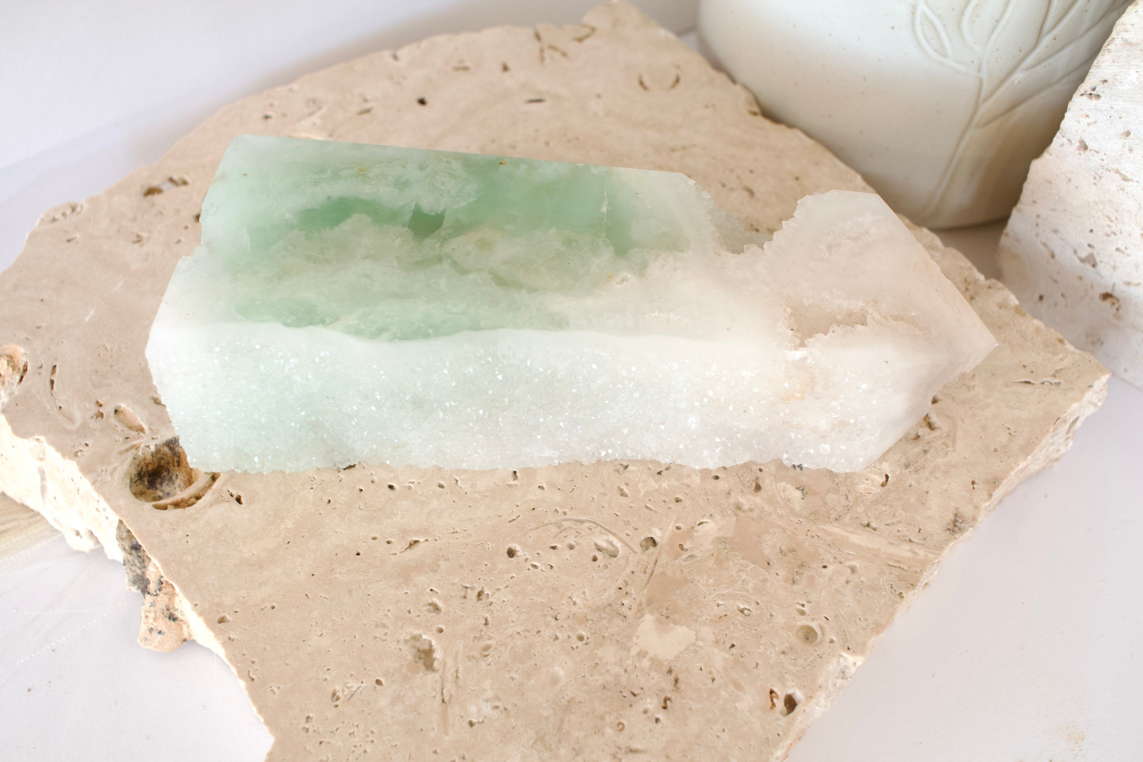 Fluorite Sugar Drusy Tower 15cm