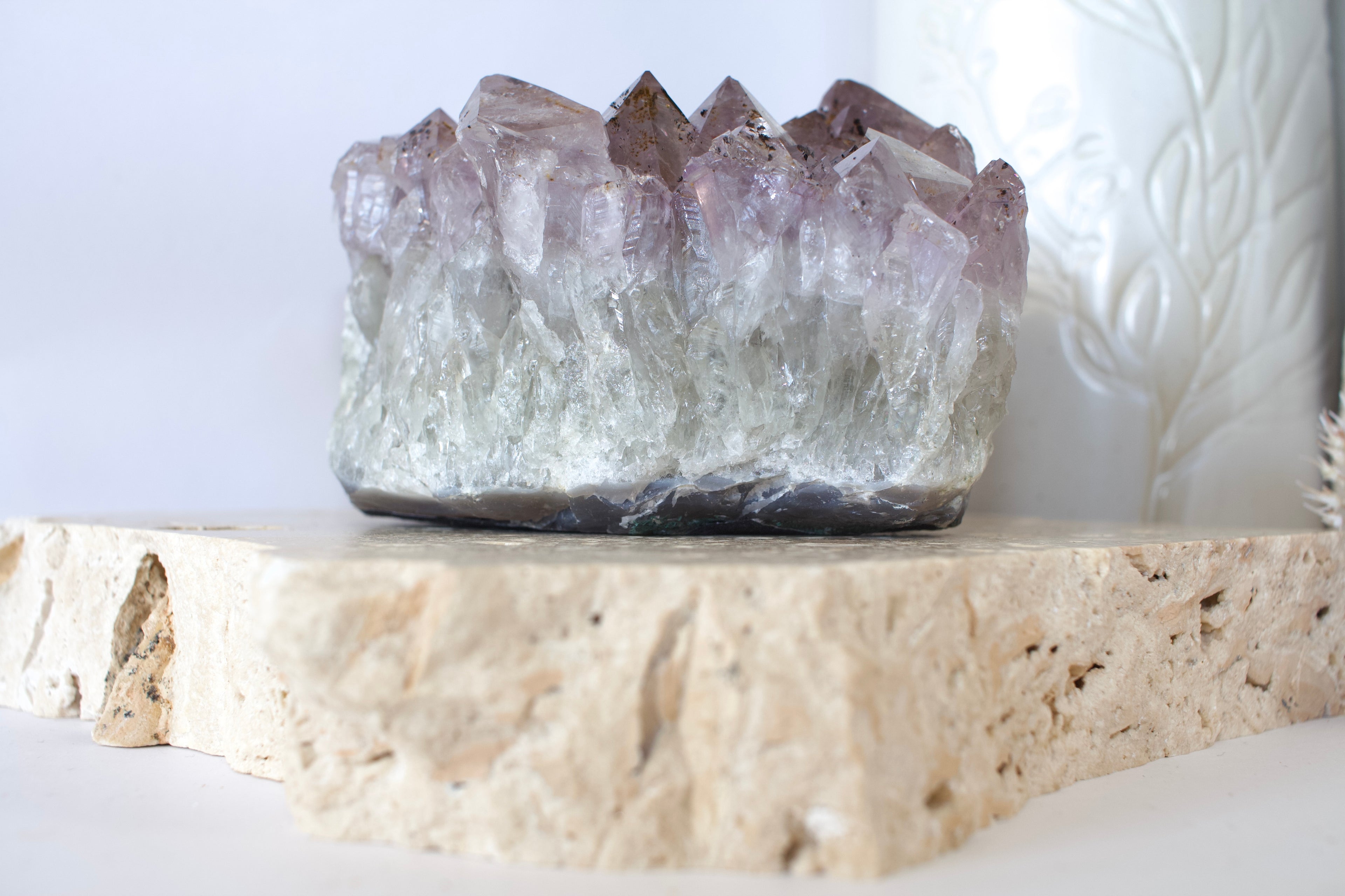 Amethyst Tea Light Candle Holder 12cm