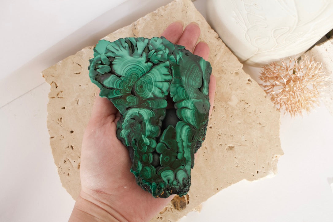 Malachite Polished Slice 12.8cm