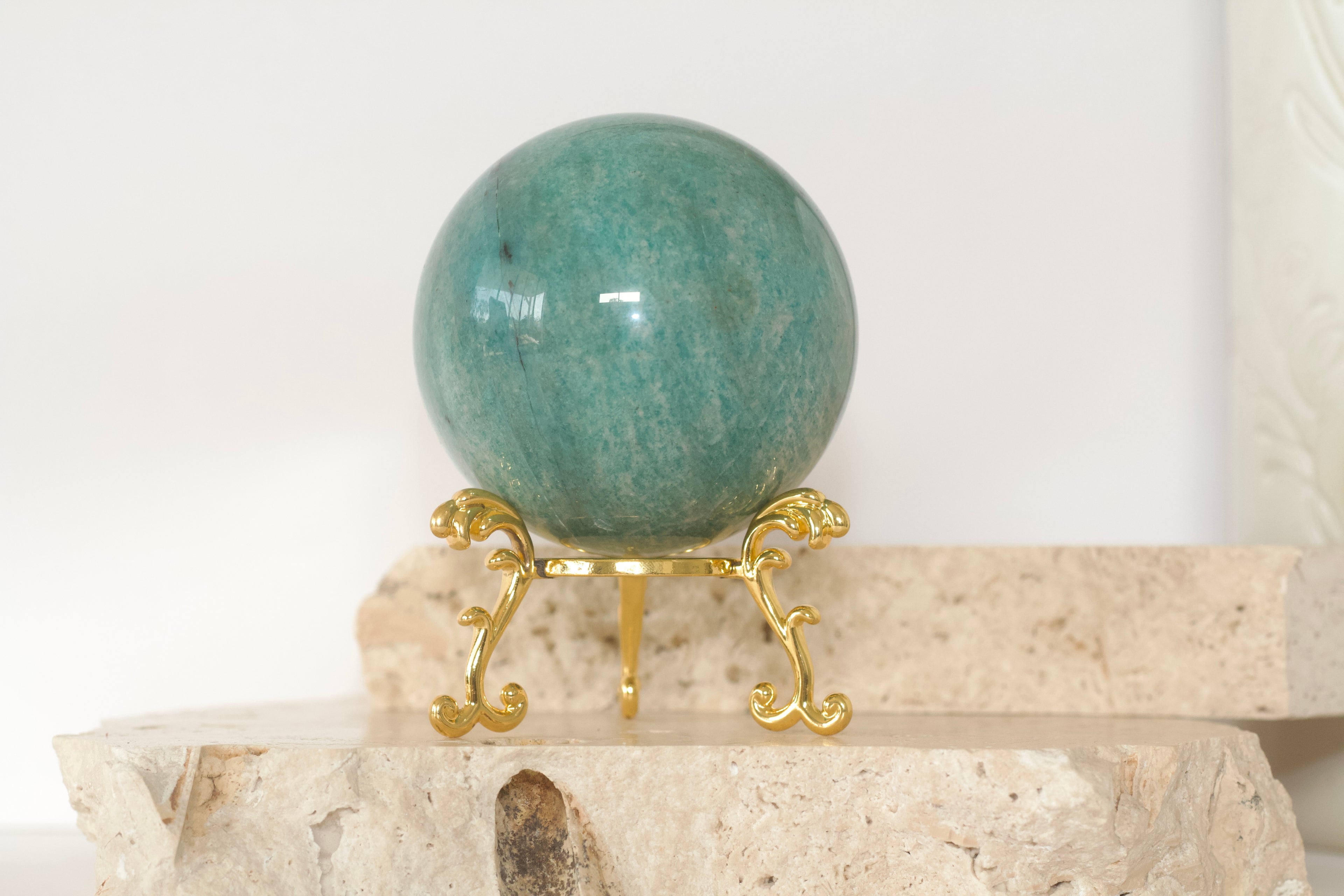 Amazonite Spheres 6.2cm & 7.4cm