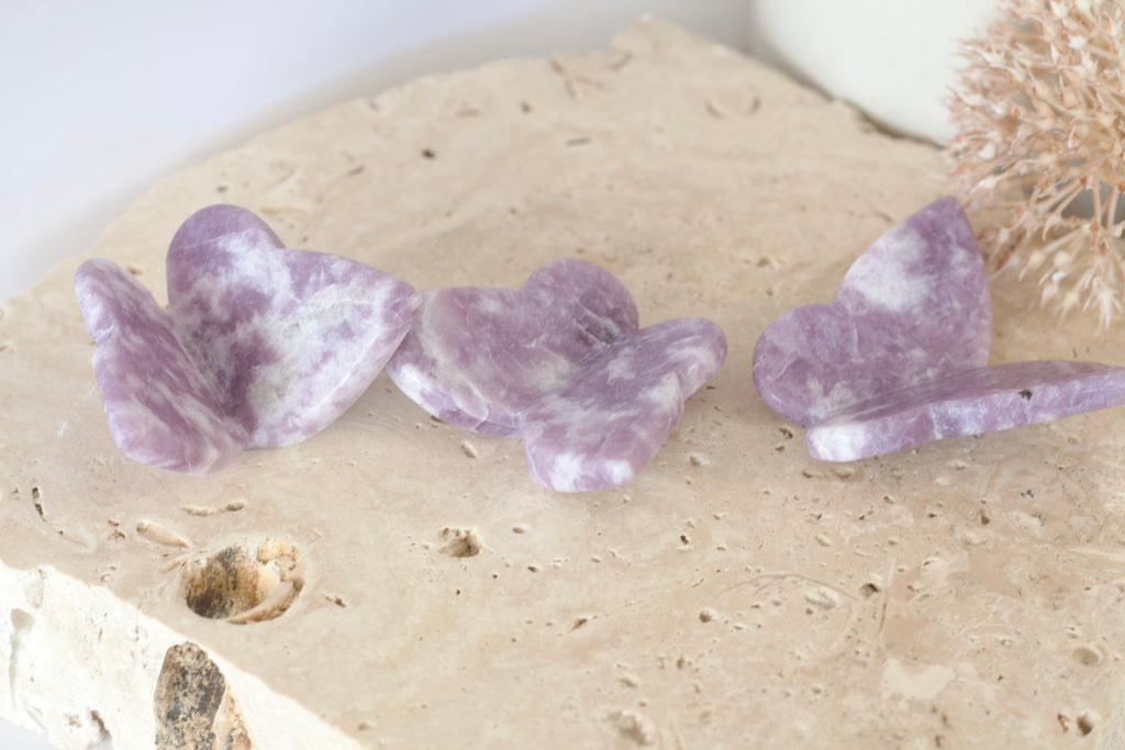 Lepidolite 3D Butterfly 5cm