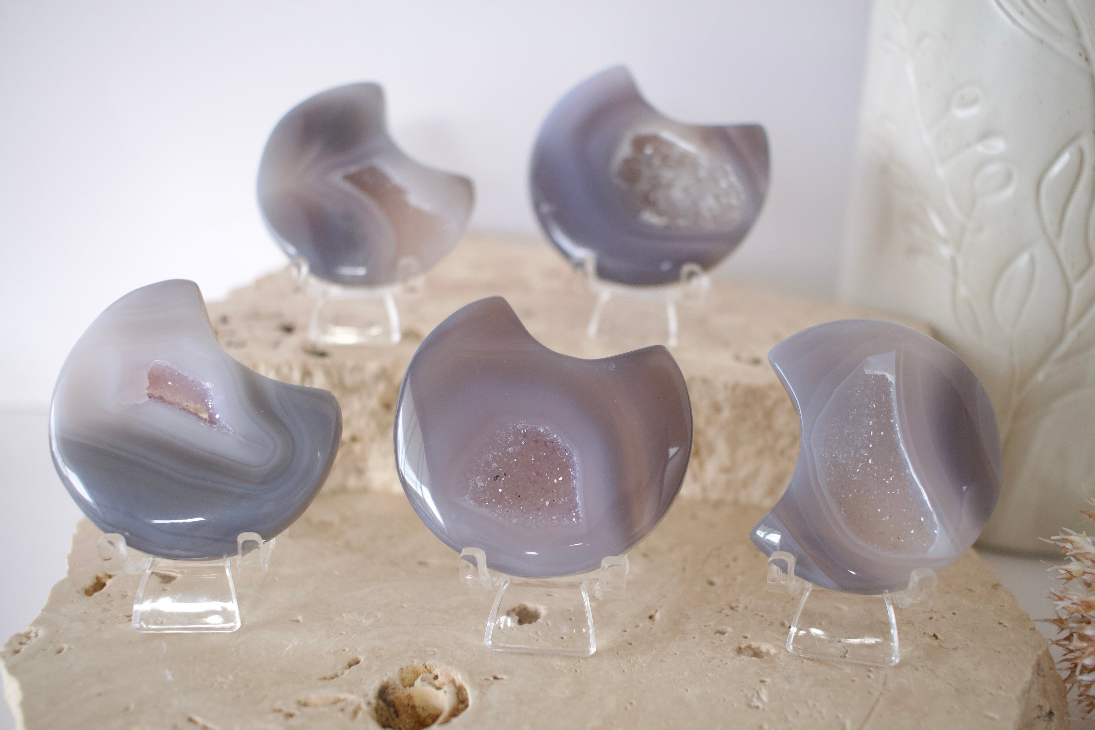 Druzy Agate Moon  ✨