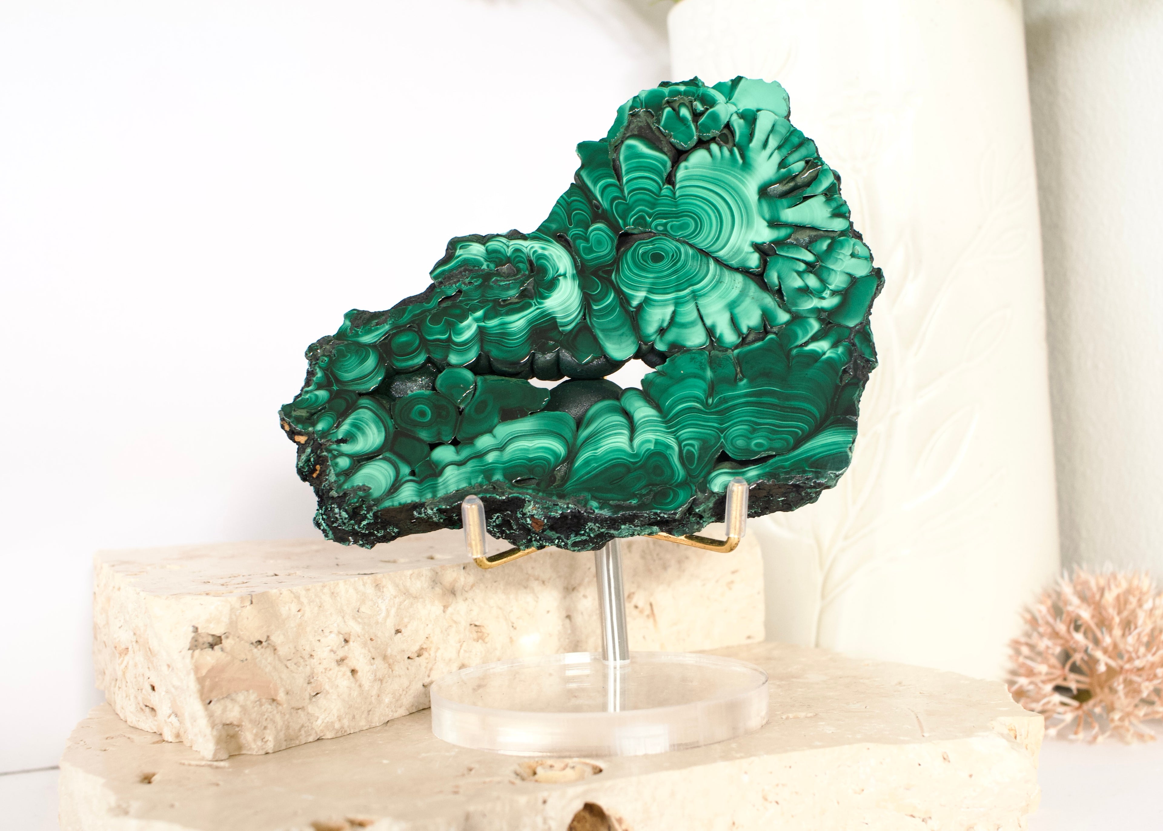 Malachite Polished Slice 12.8cm