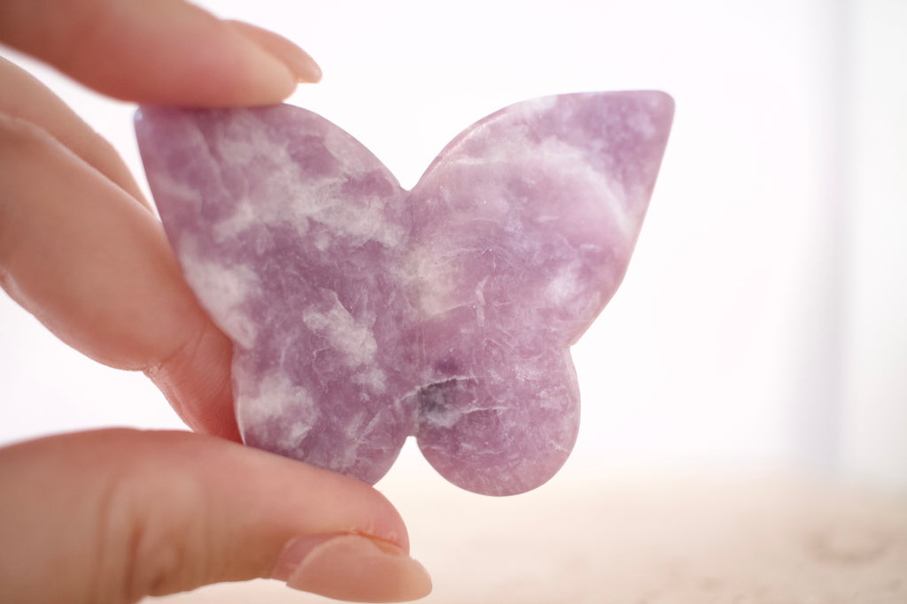 Lepidolite 3D Butterfly 5cm