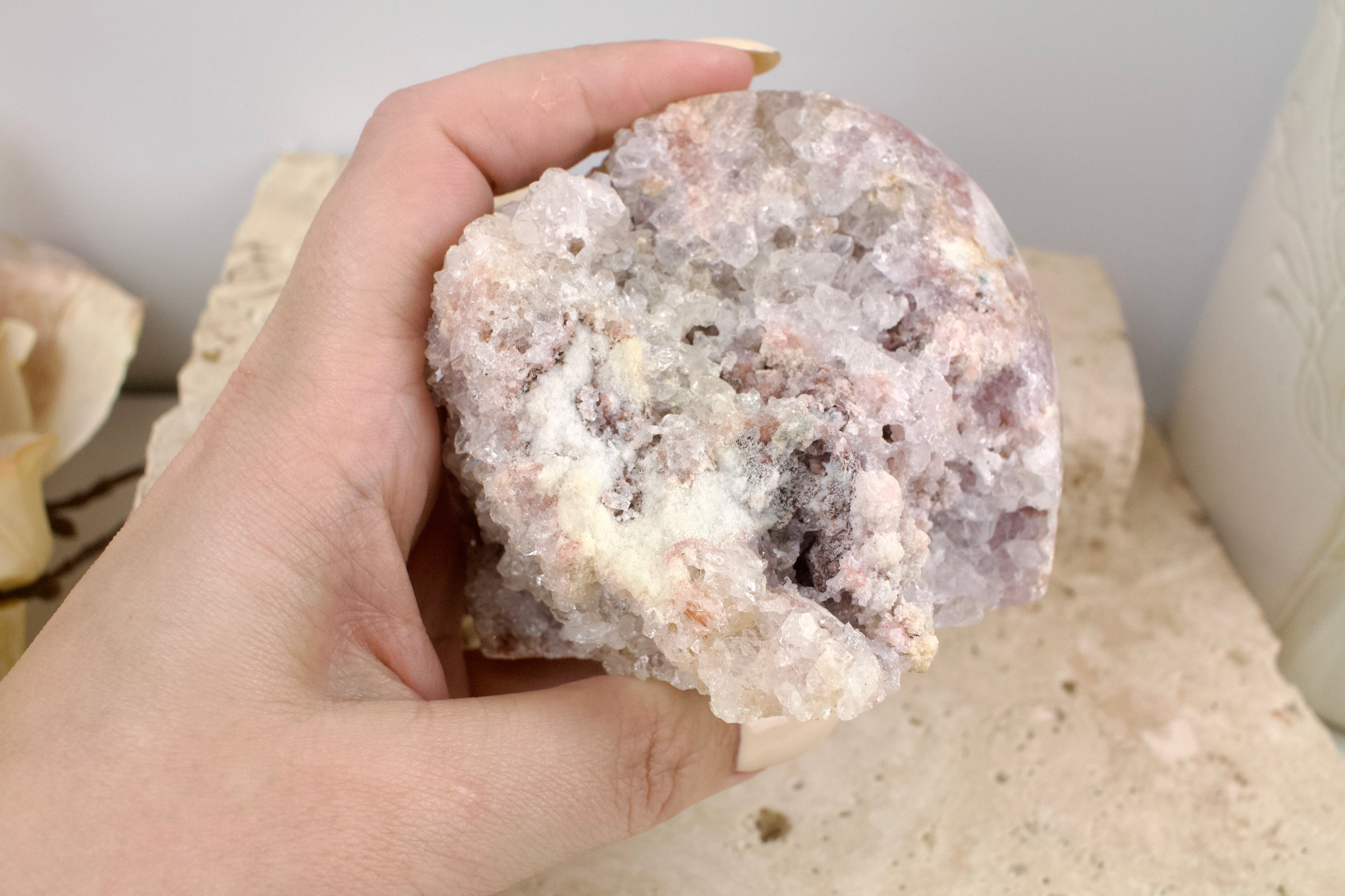 Pink Amethyst Cluster 9cm