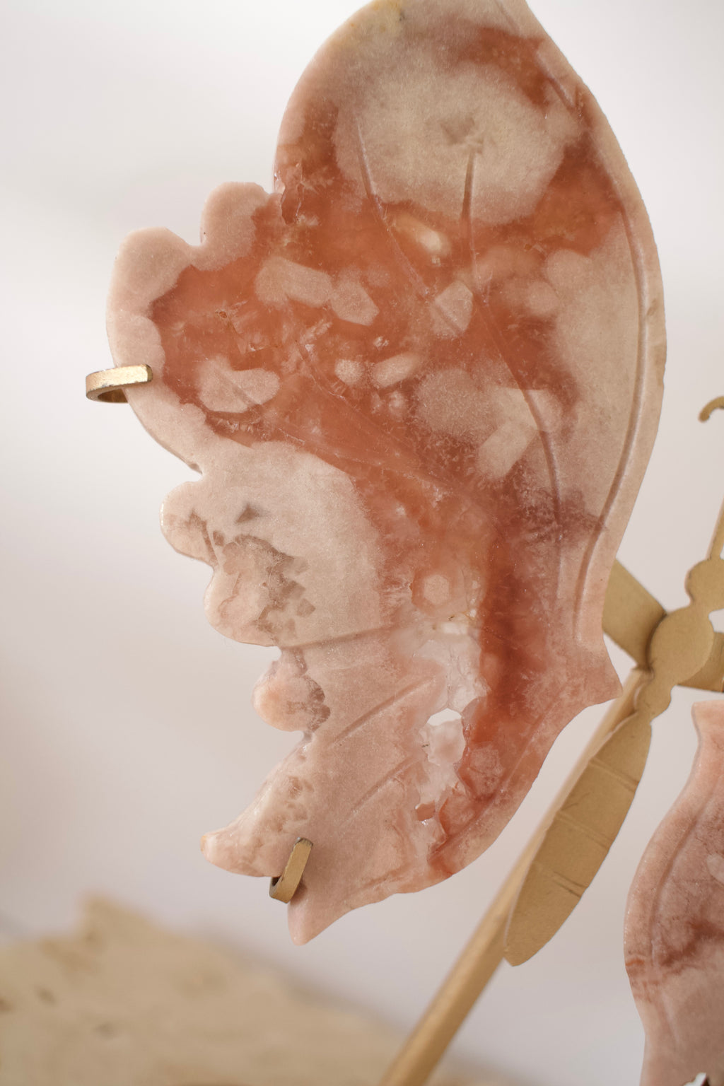 Pink Amethyst Wings on Stand | 19cm