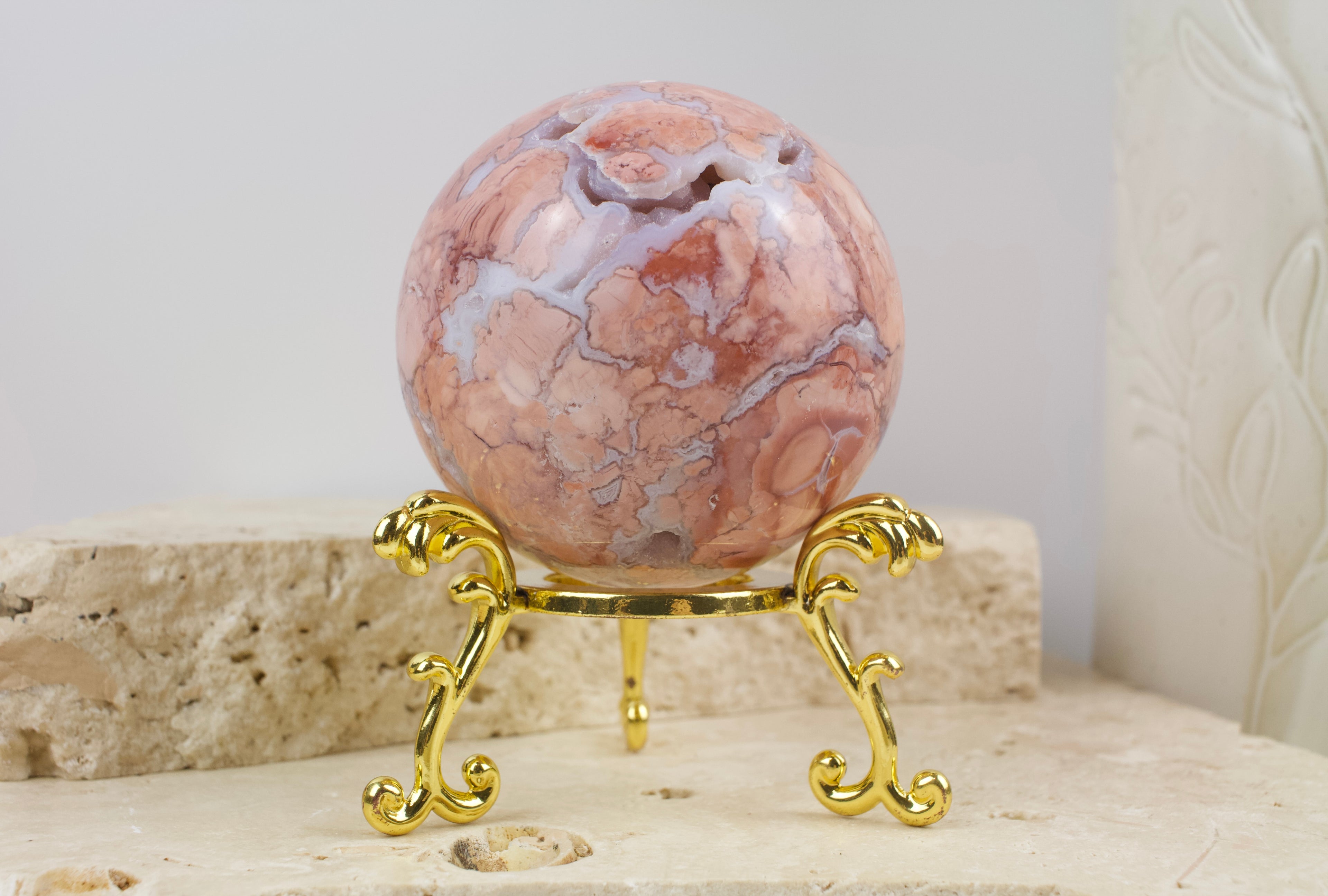 Pink Agate Sphere 6.3cm