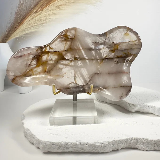 Fire Quartz + Golden Healer Statement Dish 🔥 18cm