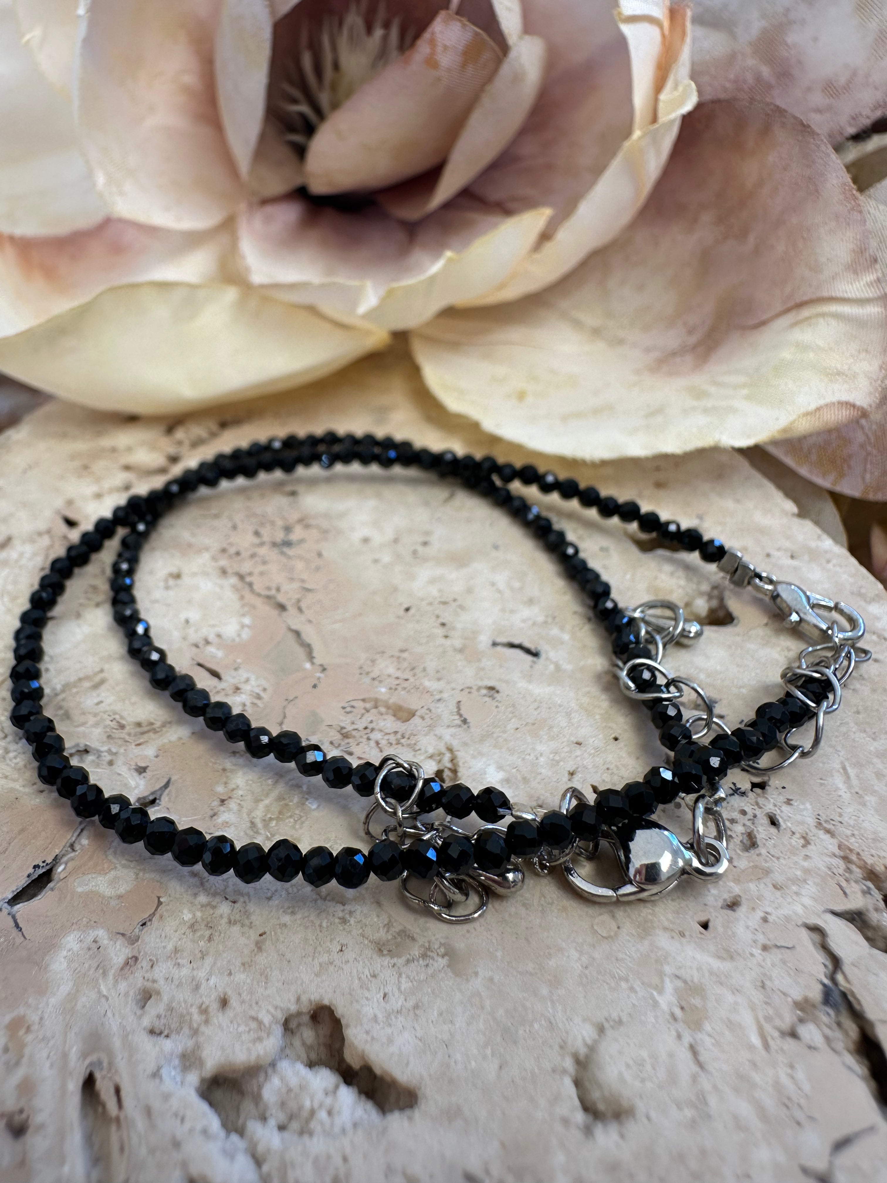 Obsidian 3mm faceted