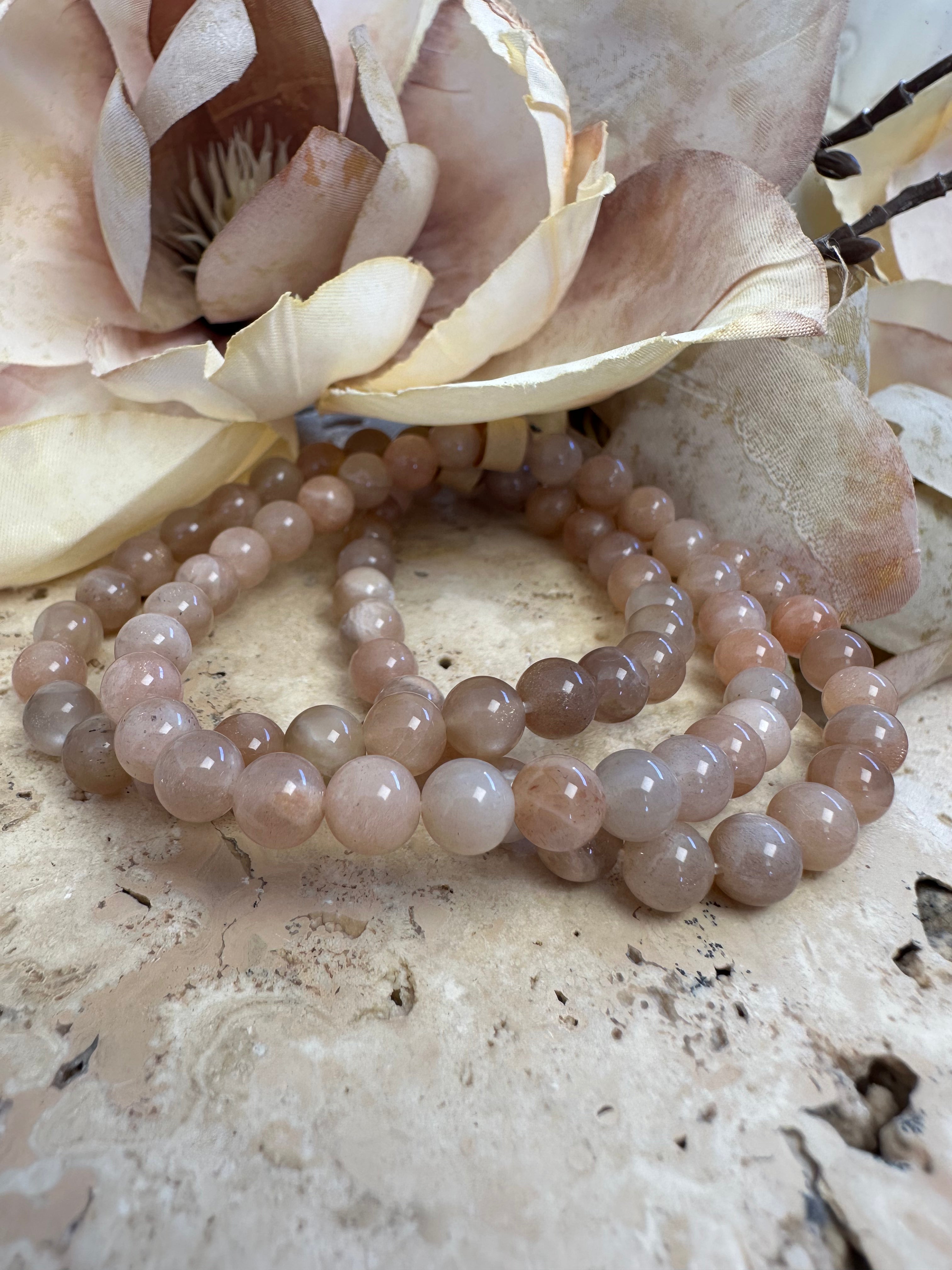 6mm Peach Moonstone