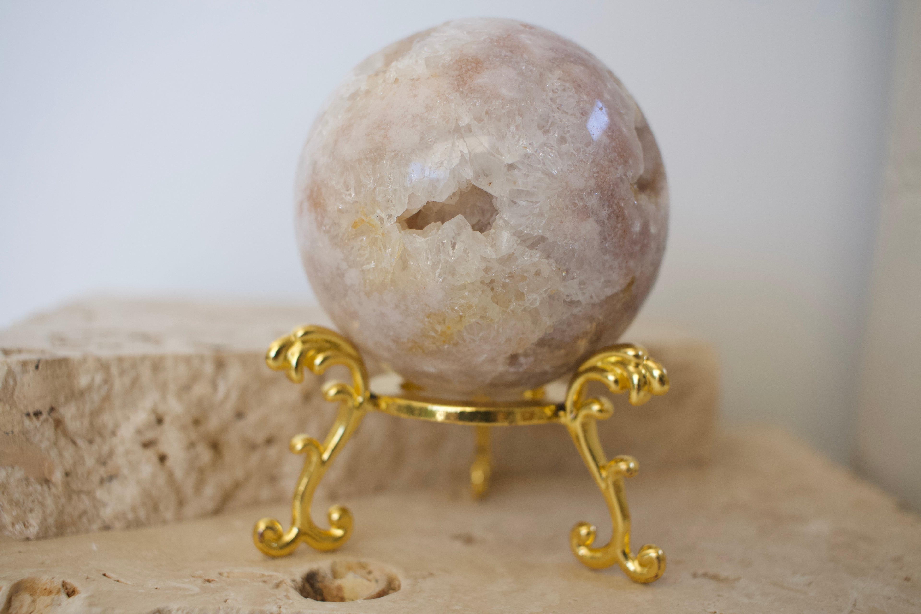 Pink Amethyst Druzy Sphere 6.5cm