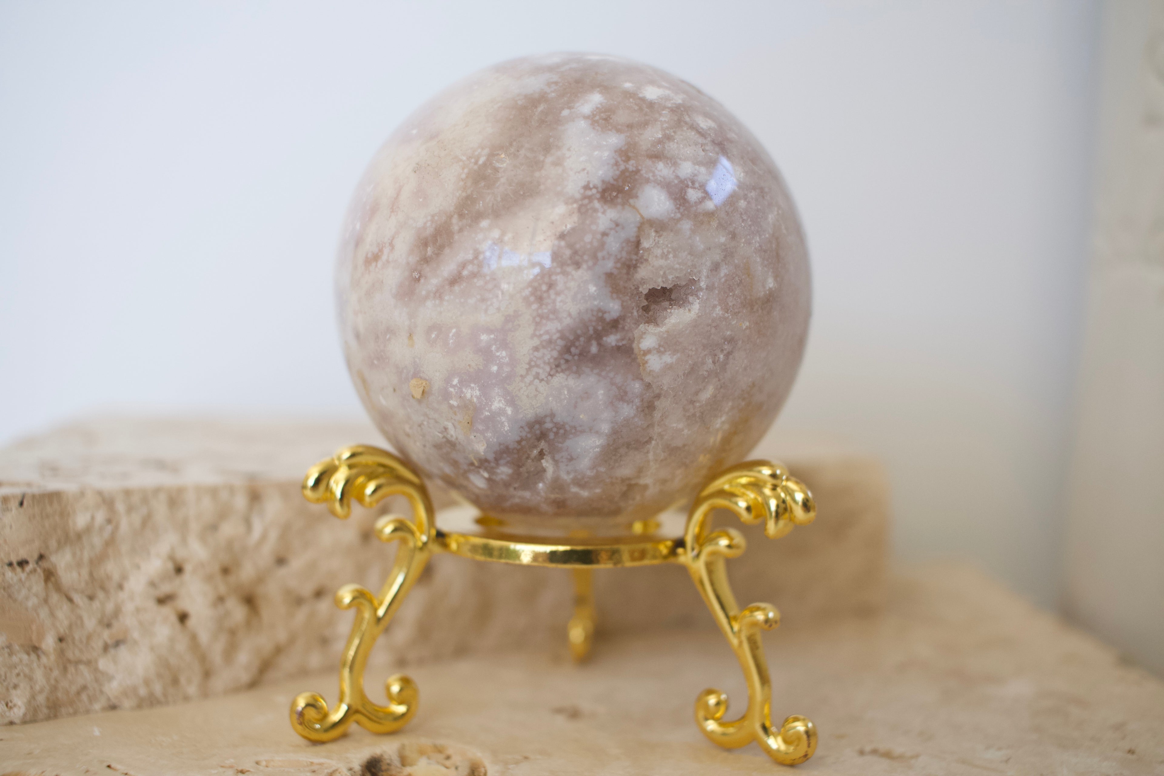Pink Amethyst Druzy Sphere 6.5cm