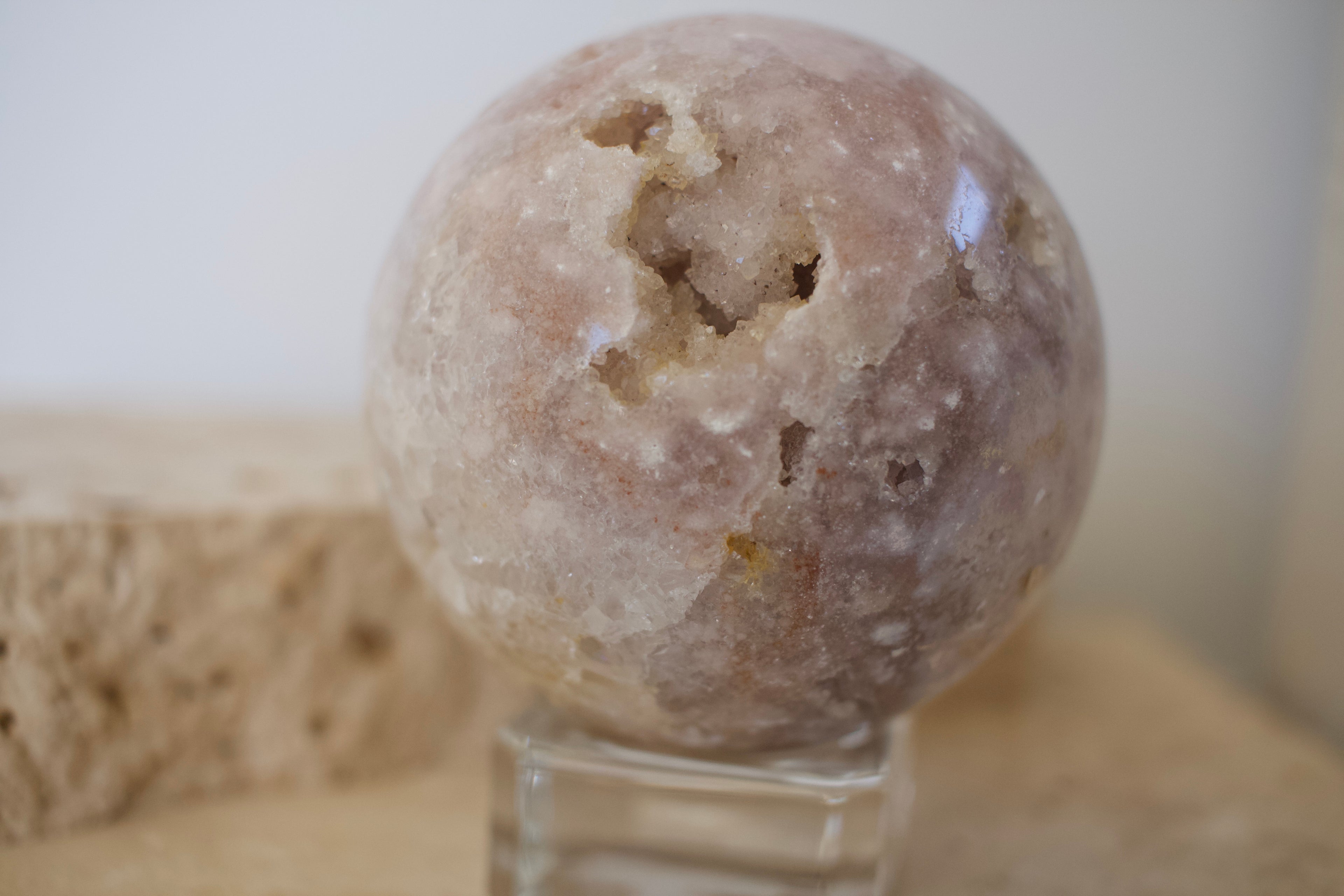 Pink Amethyst Druzy Sphere 6.5cm