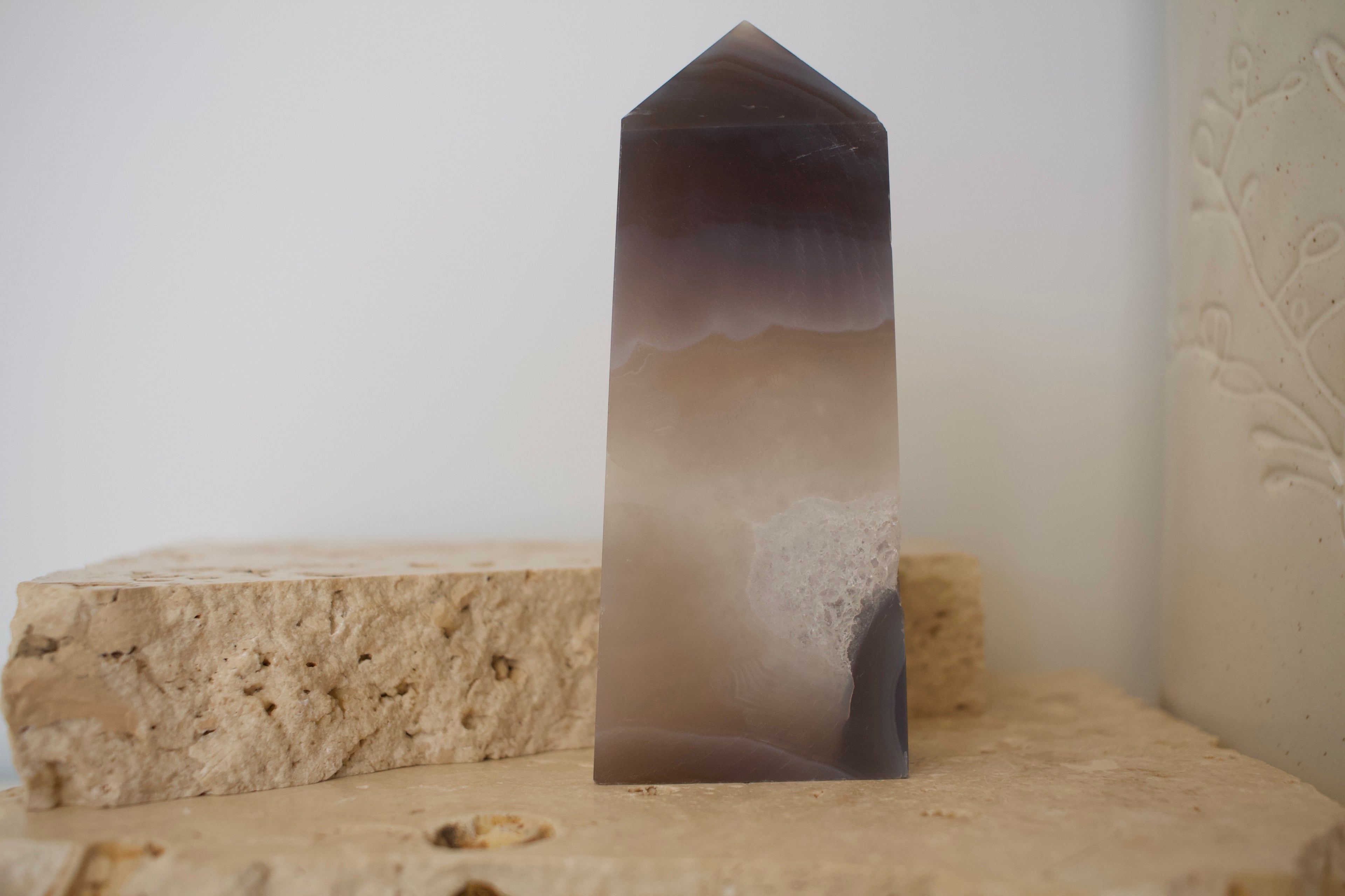 Sugar Druzy Agate Tower 12cm