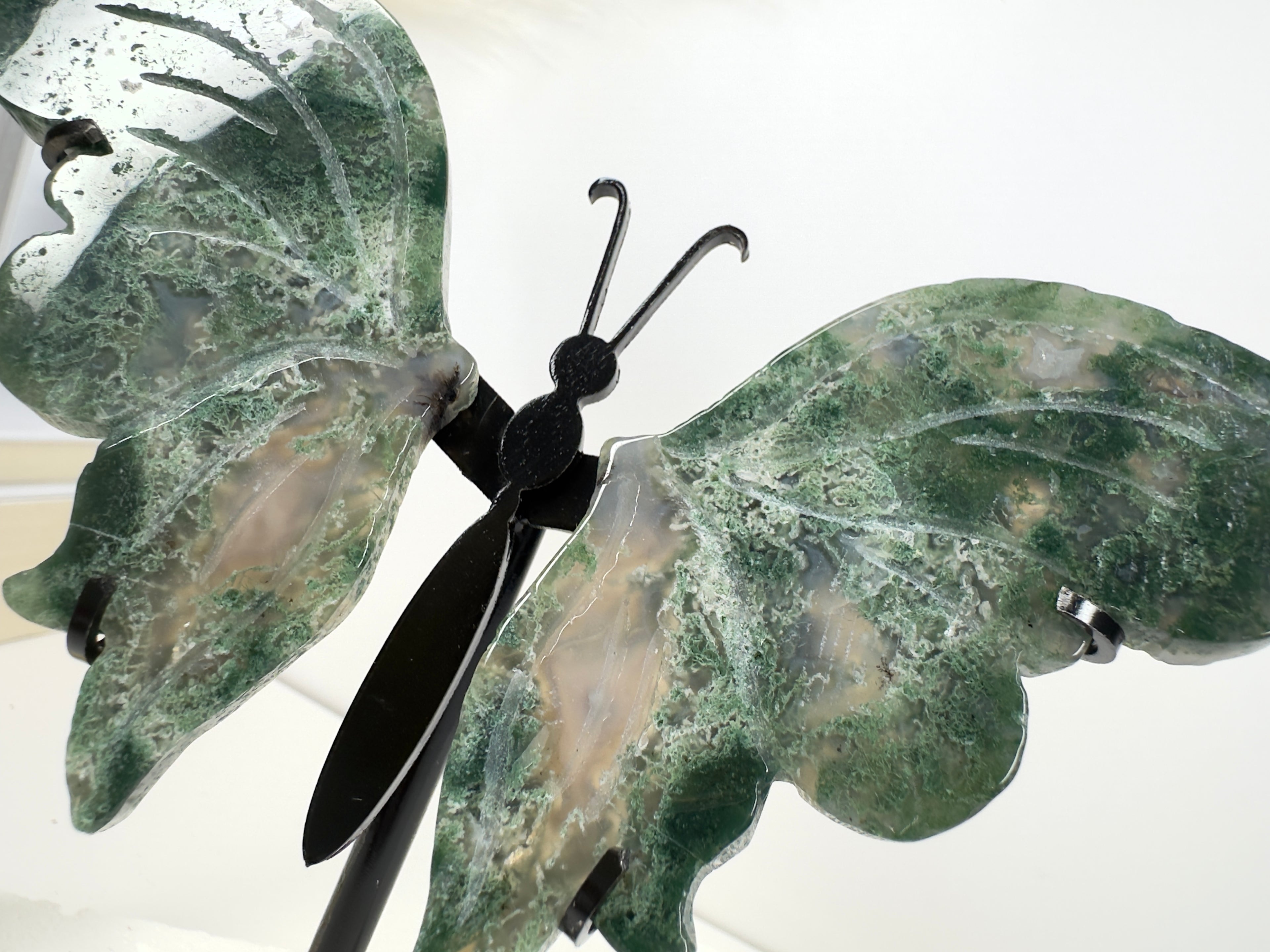 Moss Agate Wings 15cm