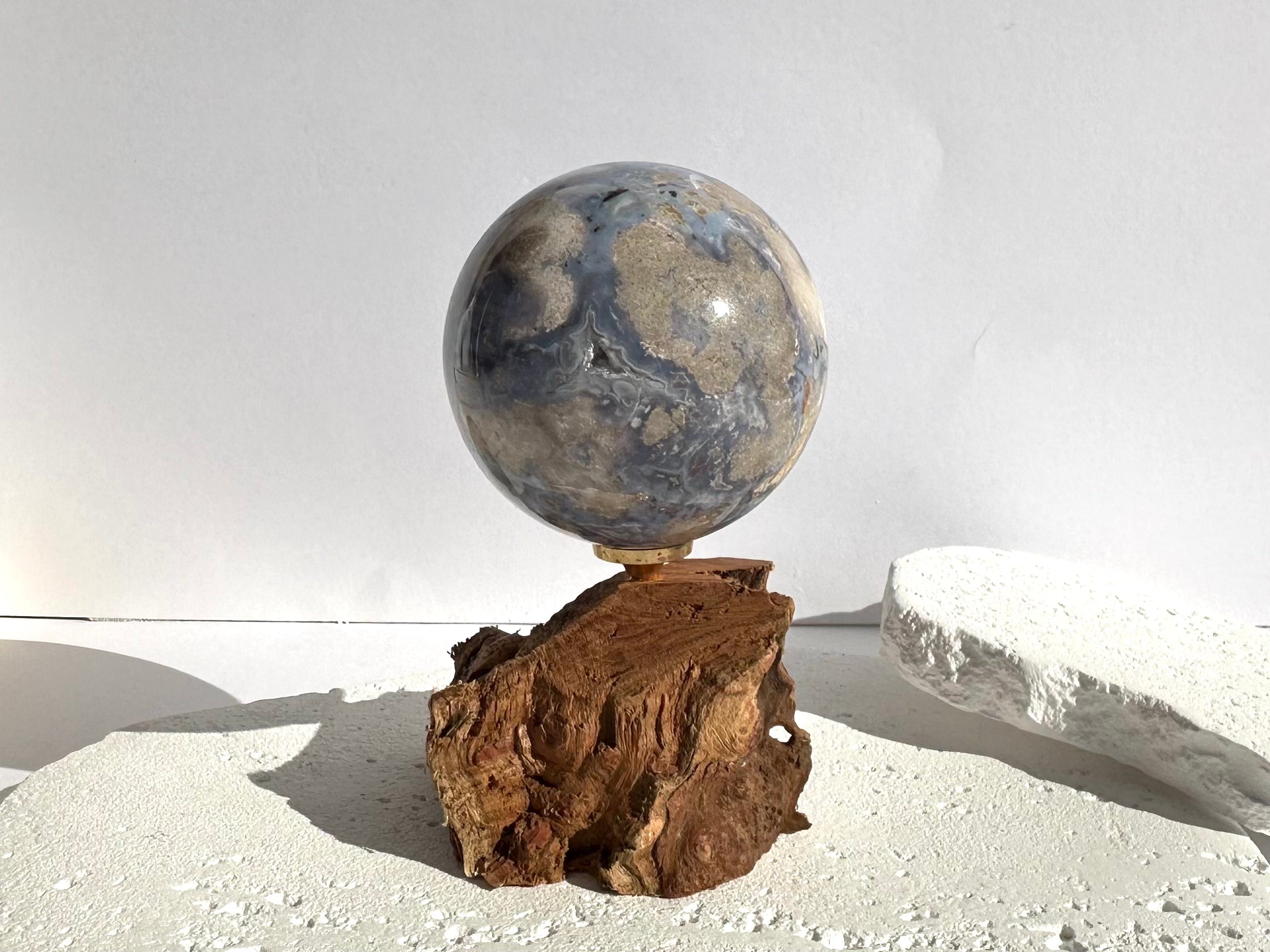 Blue Flower Agate Sphere 7cm