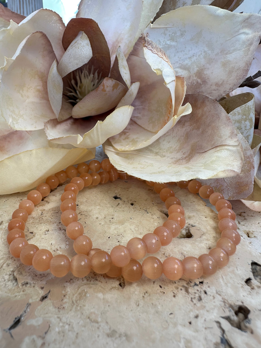 Selenite Beaded Bracelets 6cm