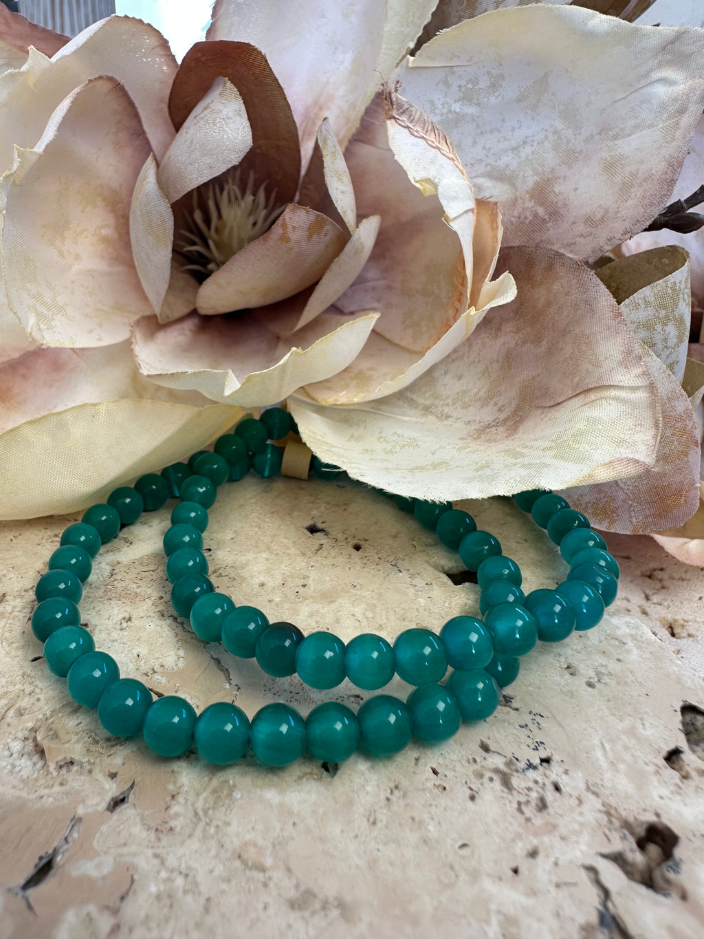 Selenite Beaded Bracelets 6cm