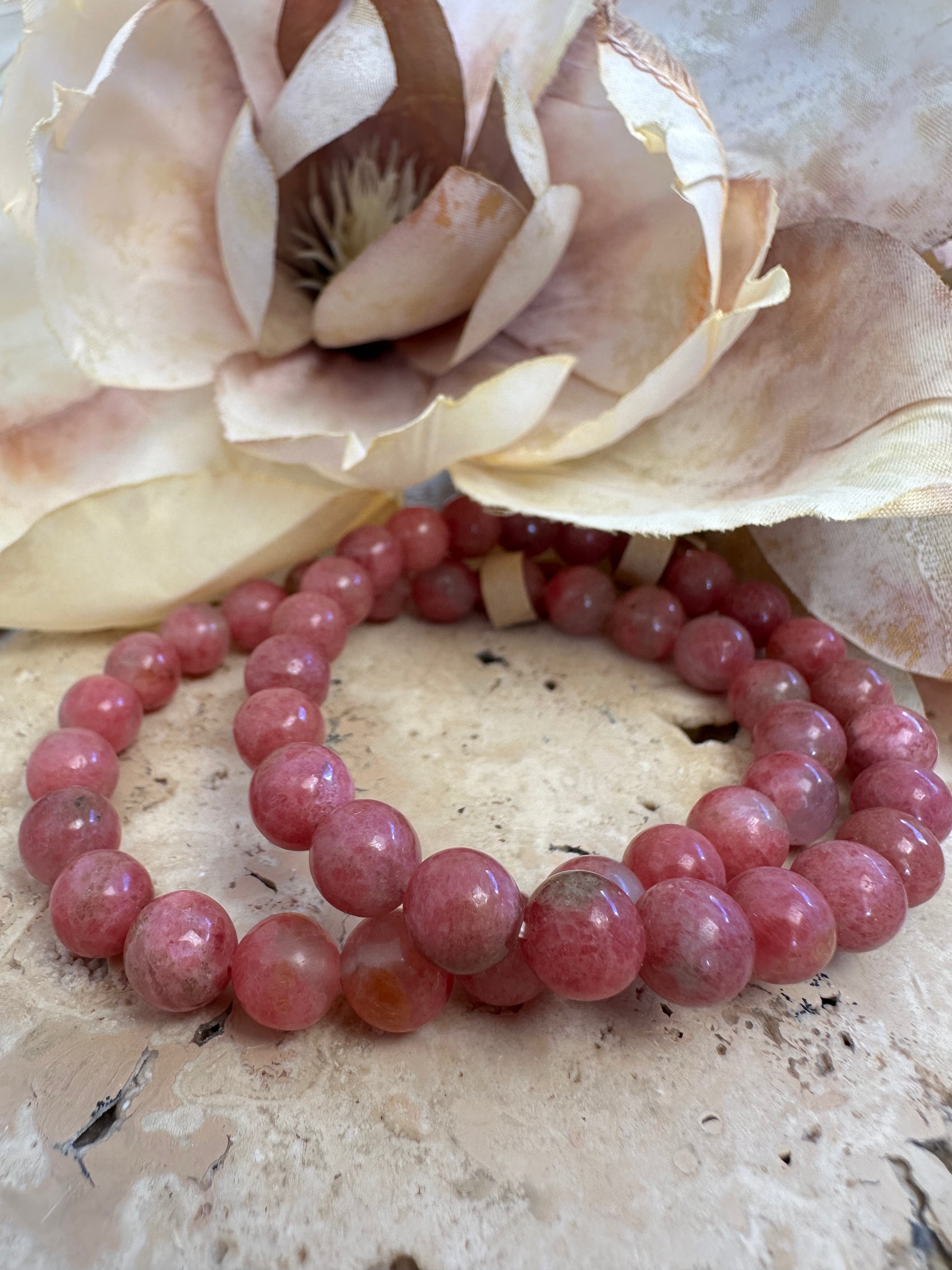 Sakura Rhodonite 8mm