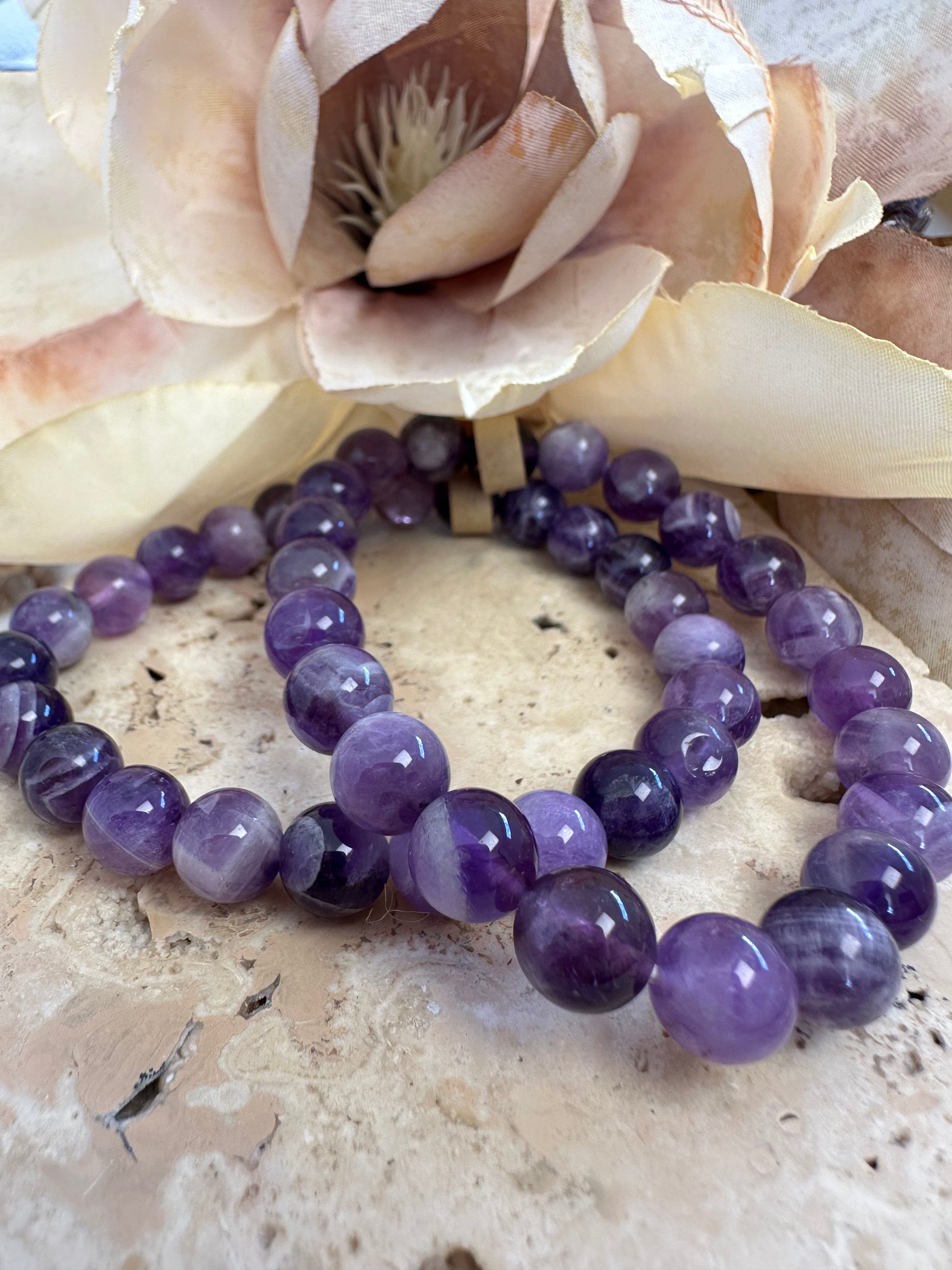 Chevron Amethyst 8mm
