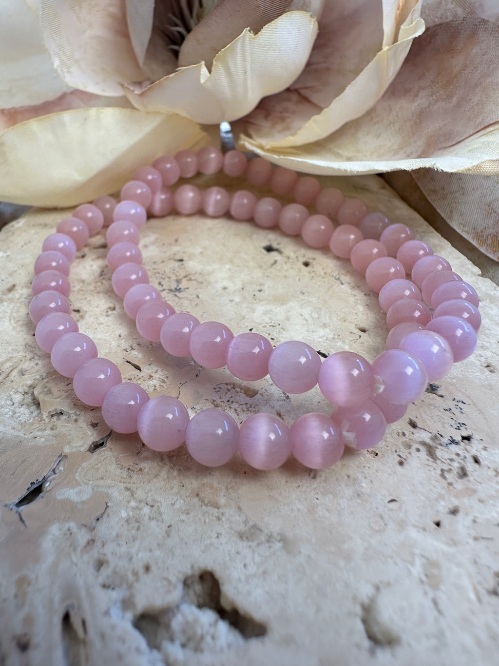 Selenite Beaded Bracelets 6cm