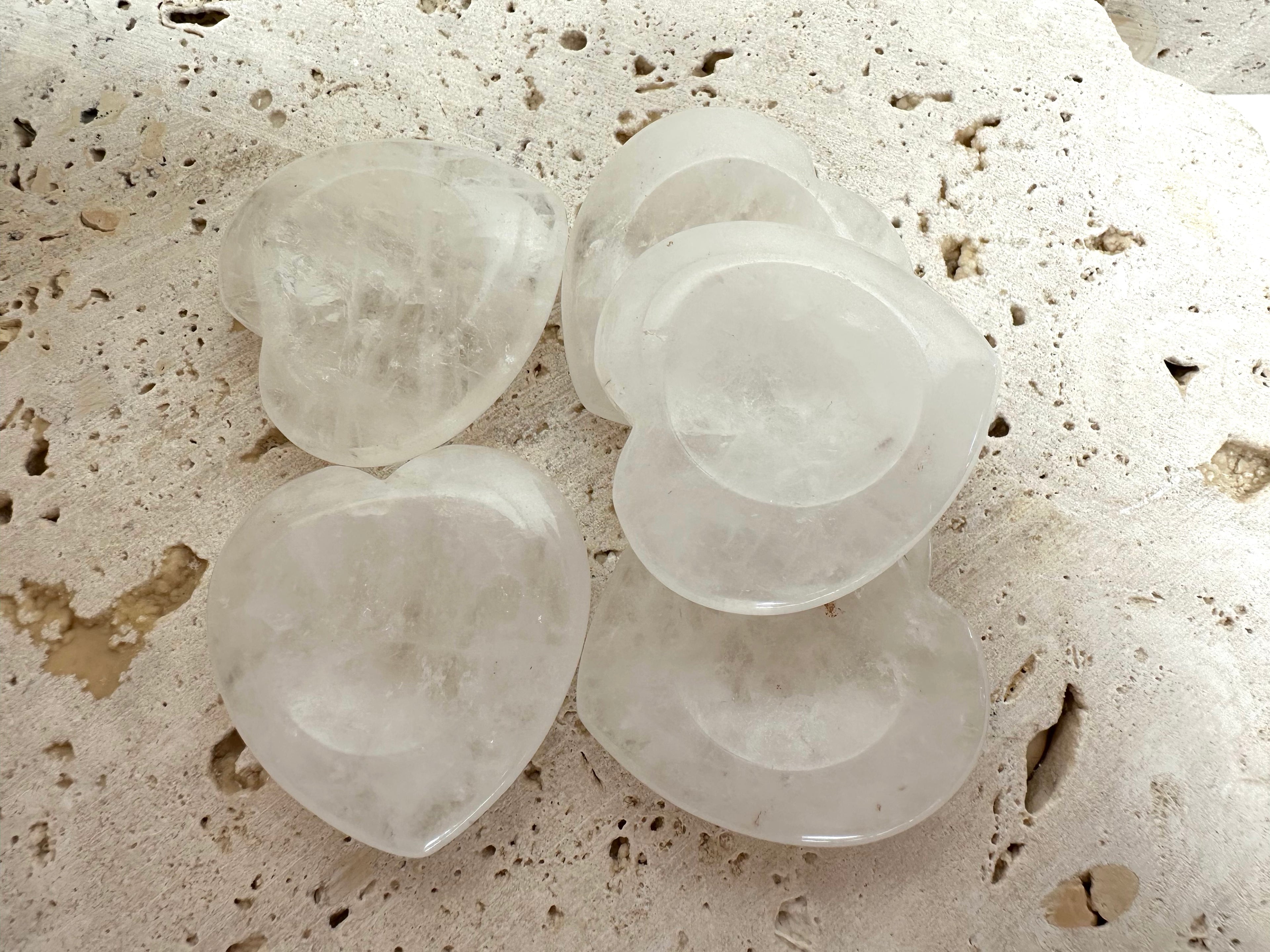 Clear Quartz (no)Worry Stone / Sphere Holder