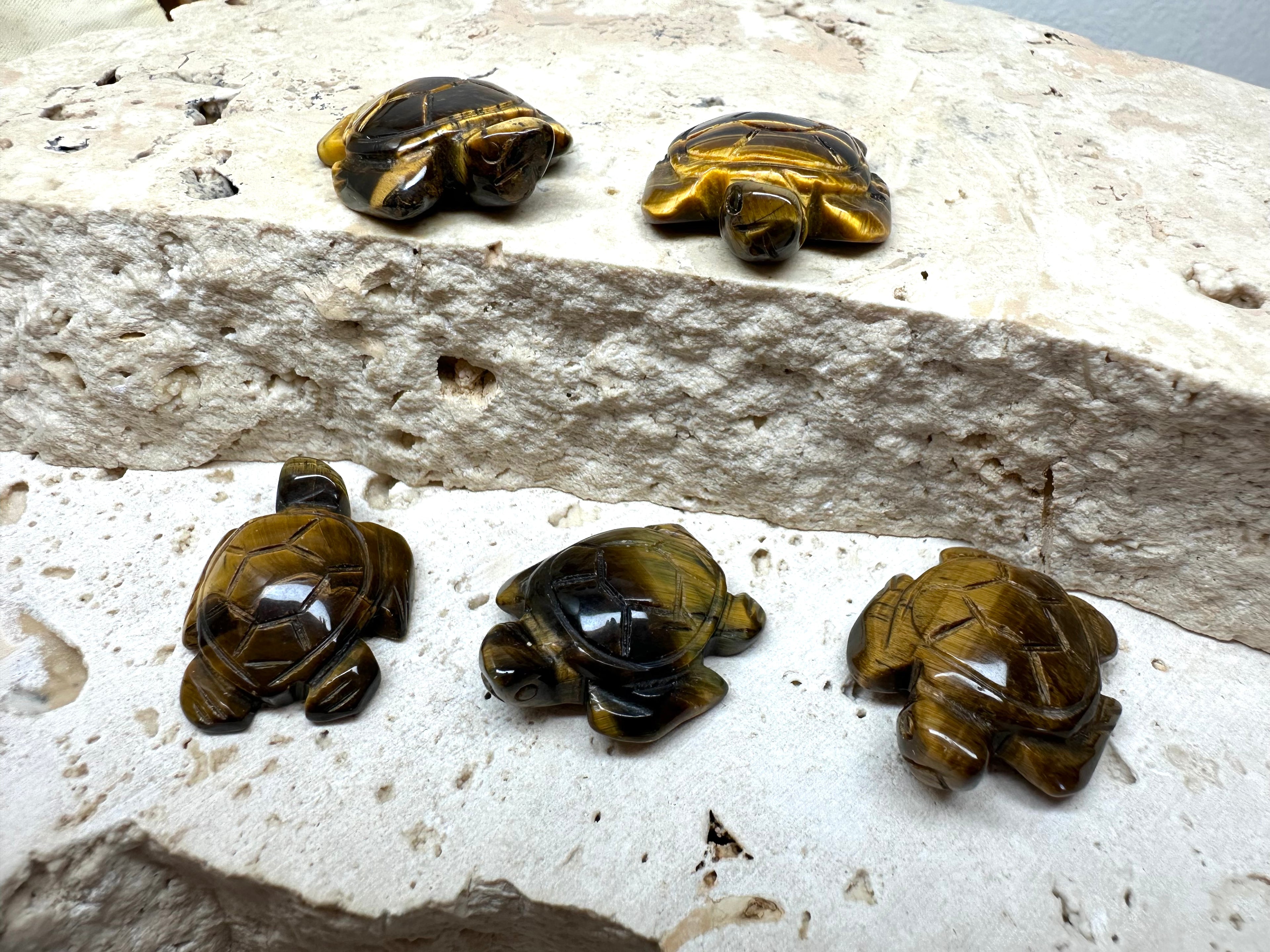 Mini Tiger Eye Turtle 2 x 3cm