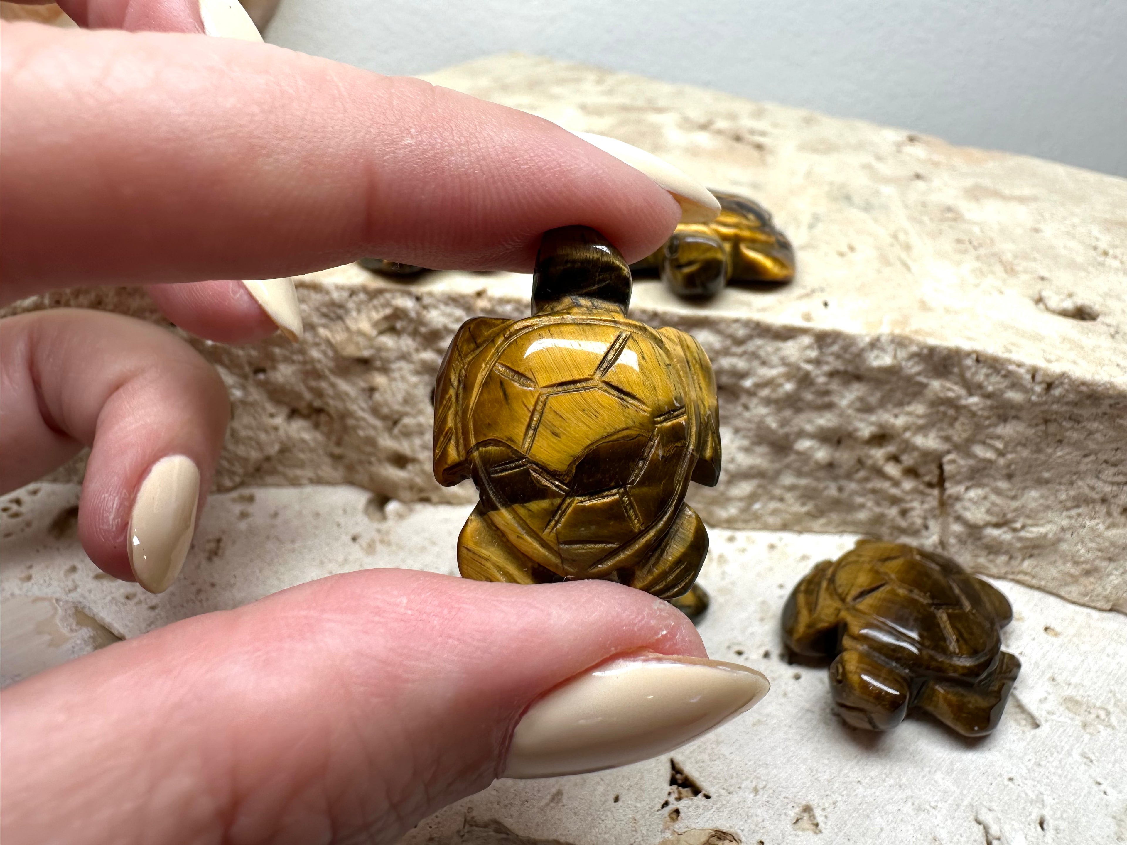 Mini Tiger Eye Turtle 2 x 3cm