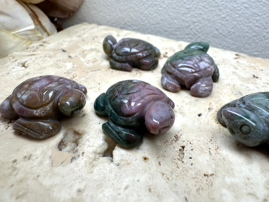Mini Ocean Jasper Turtle 2x3cm