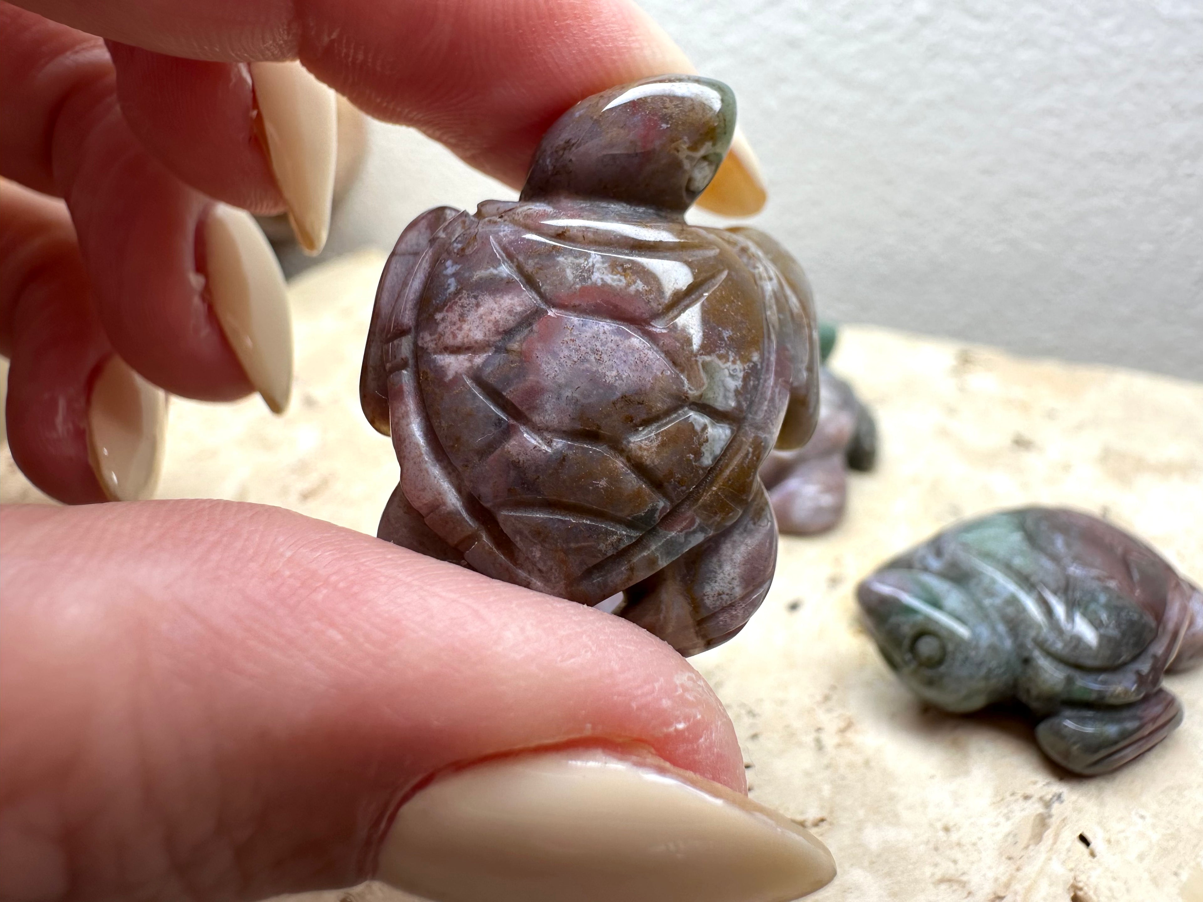 Mini Ocean Jasper Turtle 2x3cm