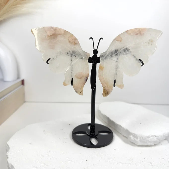 Flower Agate Transparent Wings 16cm