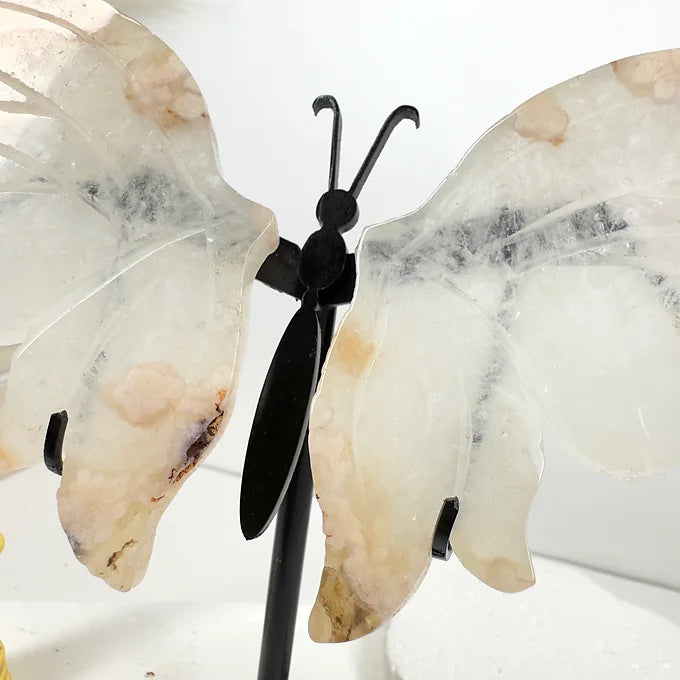 Flower Agate Transparent Wings 16cm